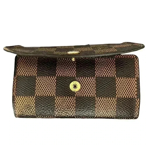 Louis Vuitton Damier Ebene 6 Key Holder Brown Checkered Unisex Luxury - Picture 2 of 5
